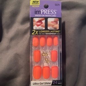 Orange Impress Nails